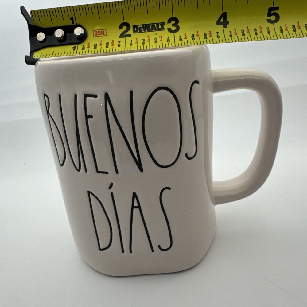 Rae Dunn Light Pink Mug Artesian Collection 'BUENOS DIAS' Good Morning Spanish - Picture 8 of 8